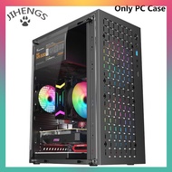 JIHENGS เคสกระจก DIY ใส atx itx ไมโคร atx itx เคสคอมพิวเตอร์เดสก์ท็อปกระจกเคสคอมพิวเตอร์ HDD + SSD A