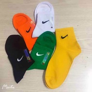 NIKE / NY Fashion Embroidered Tide Socks Pure Color Socks 100% Cotton Student Basketball Men's and Women's Sports Socks