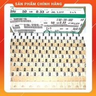 [ 30 pieces ] CAPACITOR 50V 0.33UF 50V, 50V0.33UF, 0.33UF50V (size 3x5mm) BRAND SAMYOUNG