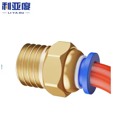PC Series 4/6/8/10/12mm PU Air Pneumatic Quick Connectors -M Thread(M8x1.25 M10x1/1.25/1.5 M12x1/1.5