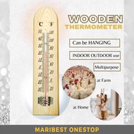 Wooden Thermometer Thermometer Temperature Meter Outdoor Indoor Thermometer Analog Room Garden