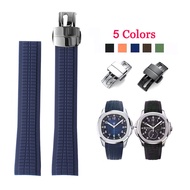 Curved End Rubber Watch Band 21mm for Patek Philippe Aquanaut 5164A 5167A 5168A Sport Bracelet Water