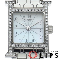 นาฬิกา Hermes H-Watch Mini ขอบเพชร ตัวเรือน H Watch Mini HH1.130 พร้อมกล่องและใบรับประกัน ตัวเรือนสแ