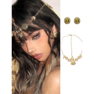 Ancient Greece Egypt Exotic Princess Golden Tassel Hair Chain Hair Accessories Forehead Chain Eyebro