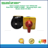 SALZER ISOLATOR  SELECTOR SWITCH, 1-0-2 ~ 63A 1POLE (S6361151-1-B03)