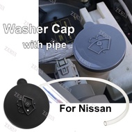 ZR For For Nissan Murano Z50 Navara March Rogue 300ZX 350Z Windshield Wiper Washer Fluid Reservoir Cover Water Tank Bottle Cap Tube