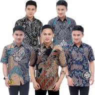 COD Men's Short Sleeve Batik Shirt - Men's Batik Shirt - Men's Jumbo Batik Shirt ML XL XXL 3XL 4XL 5