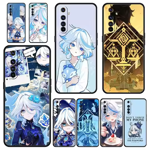 Genshin Impact Lovely Furina Case For Realme 12 11 10 9 8 5G 7 6 GT5 GT3 GT2 Pro Plus C21 C11 C25 C3