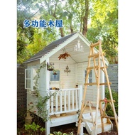 Anti-corrosion wood villa courtyard log cabin outdoor assembly garden sunshade gazebo fully customized closed solid wood