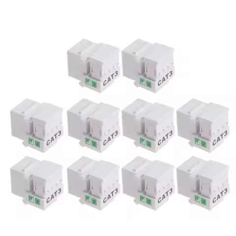 Tool-free Telephone Module Rj11 Connector 4-wire Cable Adapter Telecom Voice Keystone Jack 6p4c Cat3
