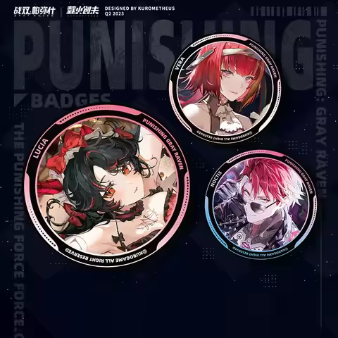 Sunsyea PUNISHING: GRAY RAVEN Official Merch Metal Badge Ayla Bambinata Bianca Changyu Hanying Kamui