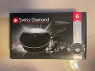 瑞士原裝Swiss Diamond鑽石鍋28cm 圓形深煎鍋