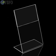 【FSFO】A6 Transparent Acrylic Display Stand Desk Display Card Stand 10cmx15cm