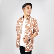 DAPPER | Brown Abstract Button Up Shirt - 4543FB