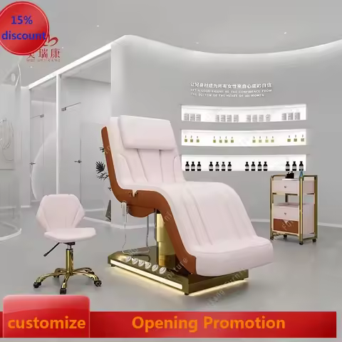 smt7486 New Beauty Salon Facial Bed Massage Couch Recliner Tattoo Folding Portable Plastic Physiothe