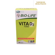 BIO-LIFE VITA D3 1000IU 60'S | Vitamin D3 Supplement | Daily Vitamin D Support