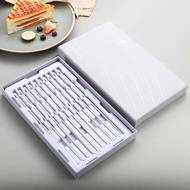 Box of 10 pairs of 316 OYATTON O416 stainless steel chopsticks - laser engraved, anti-slip, stainles