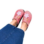 Gabby Red Boston Women's Anti-Slip Fichy Sandals / Size 36-42 Women Sandal Sandal Perempuan