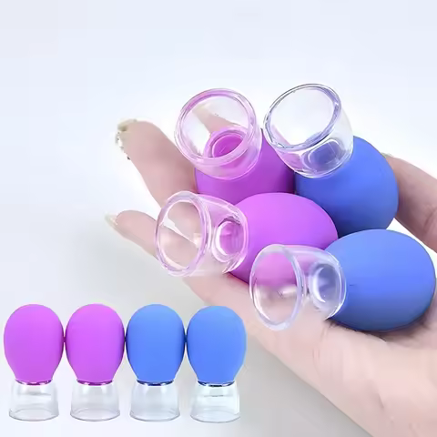 Silicone Cupping Massage Cup For Body Face Neck Eye Massager Vacuum Tank Body Facial Care, Anti-agin