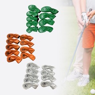 [mcfsnzwtxz1bw] 9Pcs Golf Iron Headcovers Golf Club Head Covers, PU Leather, Modern Protective Sleev