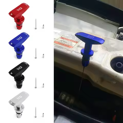 Car Oil Dipstick Pull Handle Engine Oil Pullhandle For Ford Mustang GT V8 GT500 99-11 Billet Aluminu