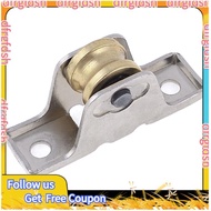 【D&F】1.6cm Dia Single Roller Window Pane Pulley Doors Wheel Silver + Gold