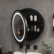 WholesaleLEDSmart Bathroom Mirror Cabinet Solid Wood Oval Bathroom Wall Hanging round Mirror with Light Wall Hanging Dre