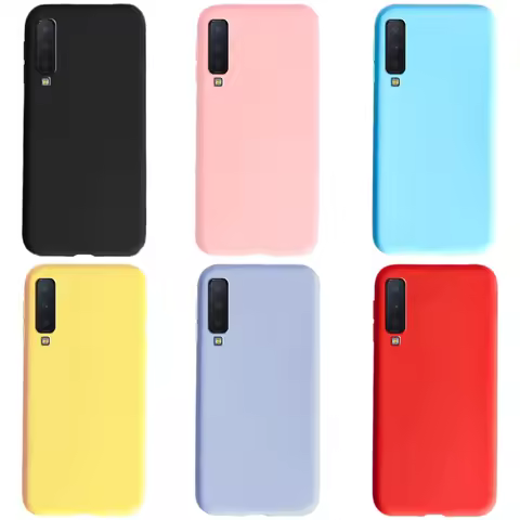 For Phone Case Samsung Galaxy A7 2018 Case Bumper Soft Matte Silicone Coque For Back Cover Samsung A
