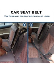 狗繩寵物用品汽車安全帶,具圓環座現可調式後座安全帶,適用於開車