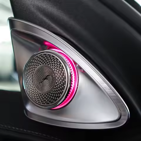 Car LED 64 Color 4D Rotating Tweeter Speaker For Mercedes Benz Maybach W205 W213 W223 Horn Ambient L