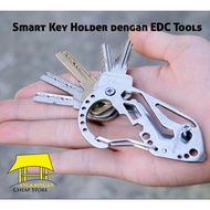 GANTUNGAN Keychain Key Smart Holder With EDC Tools