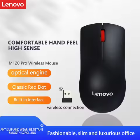 Mouse Lenovo M120Pro Mouse Wireless Mouse Office Mouse Black
