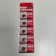 Marslako - [5粒] 鈕扣電池 汽車遙控電池 電芯 鈕型電池- CR1220 [平行進口]