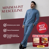 ZOE ARISAH X ZAUJ Arez Baju Melayu Lelaki Cekak Musang Premium Duchess FREE Button Raya 2026 Regular