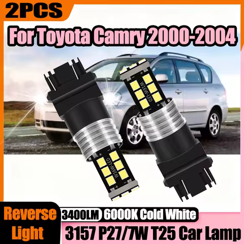 2PCS Reverse Light CSP Chips High Quality 12V 6W Small Lights 6000K 3400LM 3157 P27/7W T25 Car Lamp 