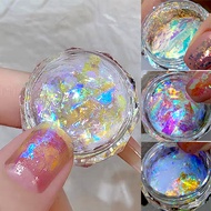 Chameleon Nail Flakes Irregular Aluminum Foil UV Gel Polish Nail Sequins Aurora Chrome Pigment Dust 