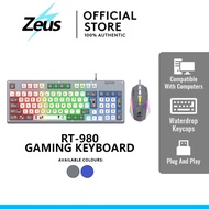 Zeus x RAIKU T98 PRO 94 Keys Metal Cover Rainbow Spherical Keycaps Gaming Keyboard And Mouse Set