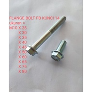 Flange bolt Bolt M10 key 14 fine thread p1.0.25 M10 cap bolt key 14