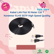 - Flat Lan Cable cat 7 10M / Cable Flat Lan Cat 7 10 Meter RJ45 Connector