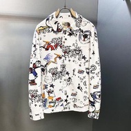 代購 美國戶外品牌Gucci X The North Face北臉聯名古馳塗鴉米奇牛仔外套