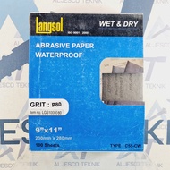 LANGSOL SANDPAPER SHEET GRIT 80 P80 – ABRASIVE SAND PAPER