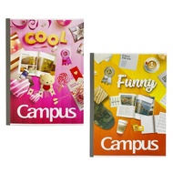 Campus Horizontal Notebook 200 pages, horizontal notebook for middle school and high school students