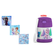迪士尼魔法奇緣 - 日本 Frozen 手巾 + 美國 Thermos 不鏽鋼真空兒童保溫食物壺套裝