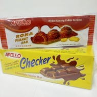 Apollo Checker Chocolate Wafer Bar / Apollo Roka Peanut Bar