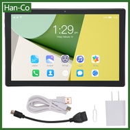 [Han-Co] แท็บเล็ต10.1นิ้วสำหรับแอนดรอยด์12 8G RAM 256G รอมรองรับการชาร์จเร็ว5G แท็บเล็ตโทรกระจกเทมเปอร์ Wi-Fi 100-240V ปลั๊กแบบสหรัฐอเมริกาสีดำ