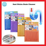 Sani Sticks Enzyme Stick Pipe Deodorizer Prevent Clogs Drain Cleaner (12pcs) + 4 colors Choice