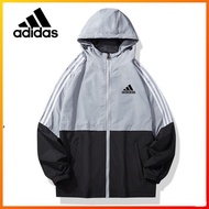 Men's Adi sports jacket with hood: lightweight windproof jacket, sports hiking casual jacket