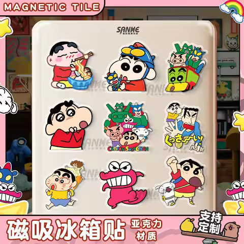 Crayon Shin-Chan Q Version Irregular Acrylic Fridge Magnets Pegboard Creative Magnetic Decoration Co