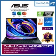 Asus ZenBook Duo 14 UX482E-GHY269TS 14 inch FHD Touch Laptop Celestial Blue, I7-1165G7,16GB,512GB SSD,MX450,W10,OfficeHS