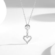 Lanmi Jewelry Kalung Rantai Bola Kristal Cinta Berlapis Emas Stainless Steel Anti Luntur Aksesoris P